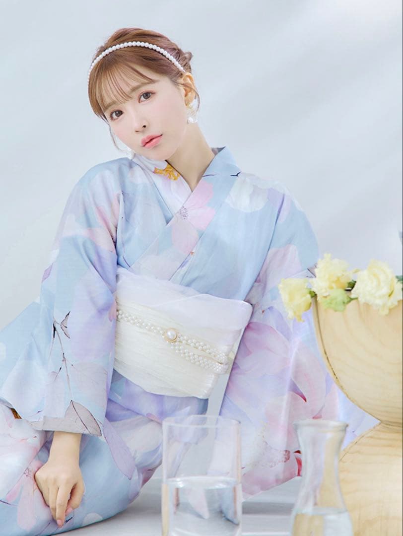 シャーベットフラワー牡丹浴衣　三上悠亜コラボ　3点セット