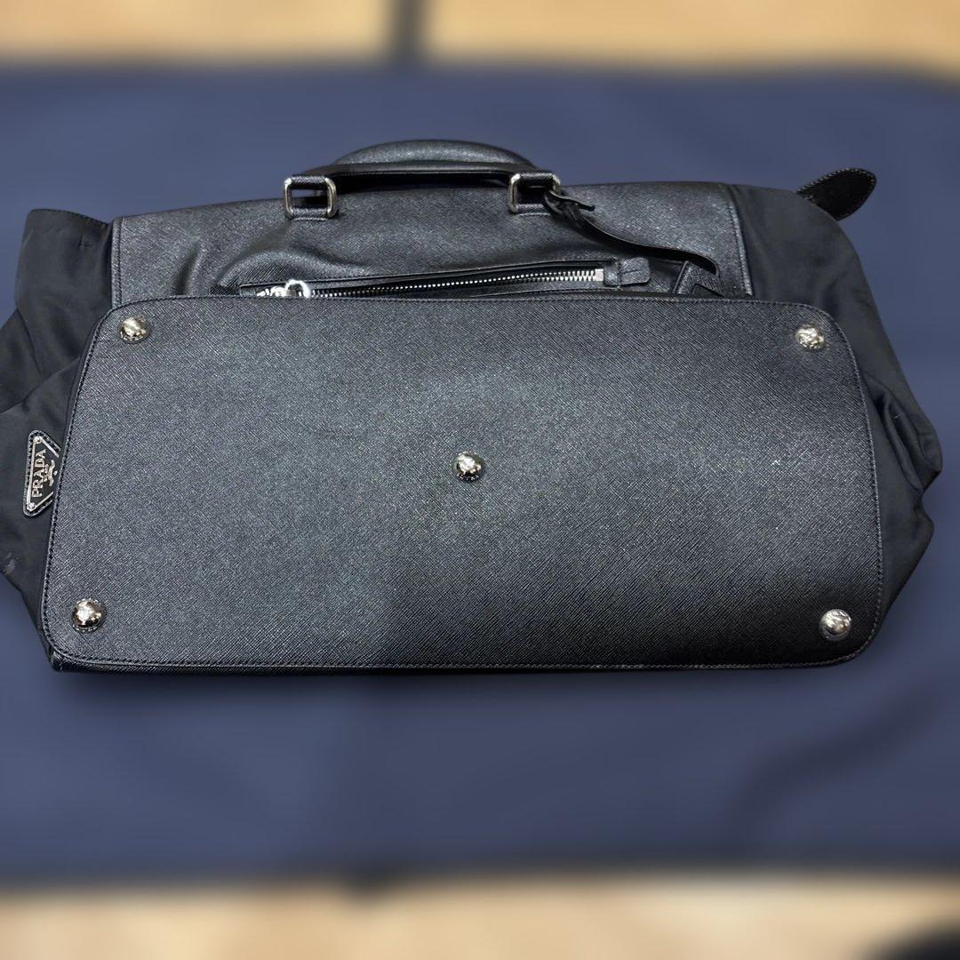 PRADAプラダ　ビジネスバッグ　レザー×ナイロン　ブラック