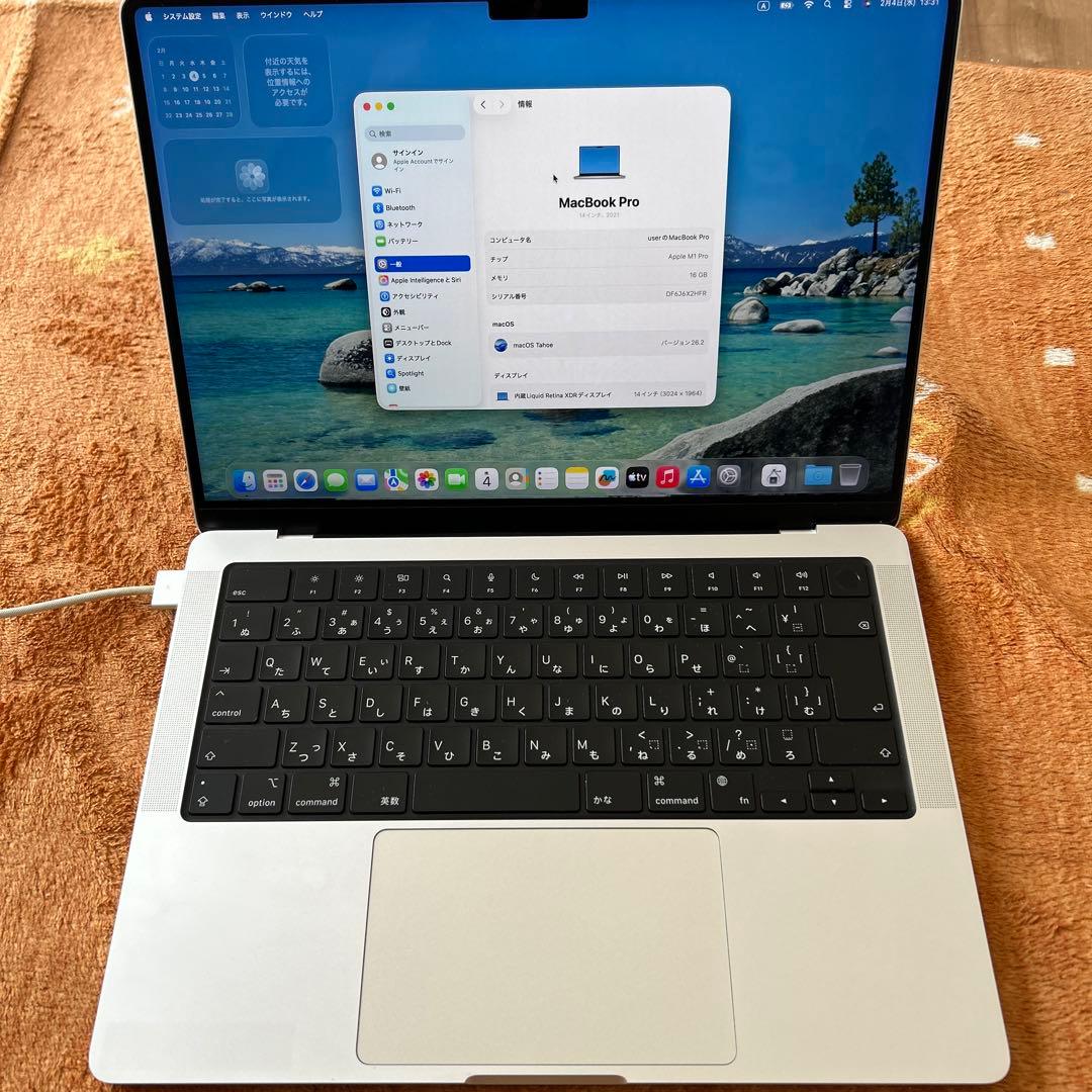 MacBookPro 2021 14インチM1 16/500GB
