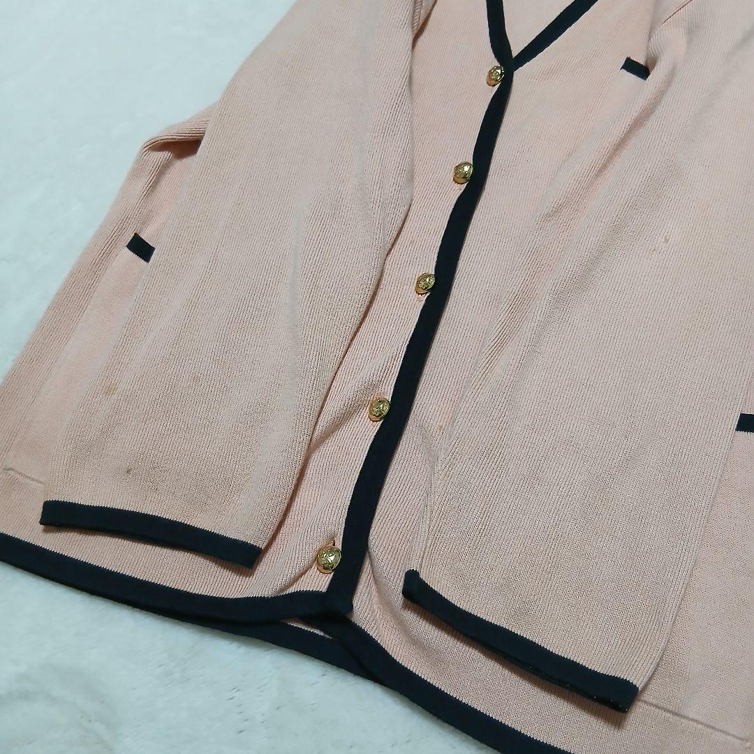 極希少 Ferragamo ヴィンテージ アンサンブルVネックカーディガン 金釦