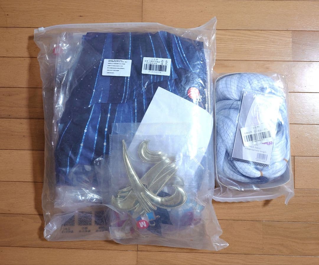 【未使用品】三分妄想　原神　申鶴　冷花幽露　海灯祭コスプレ衣装　ウィッグ付き