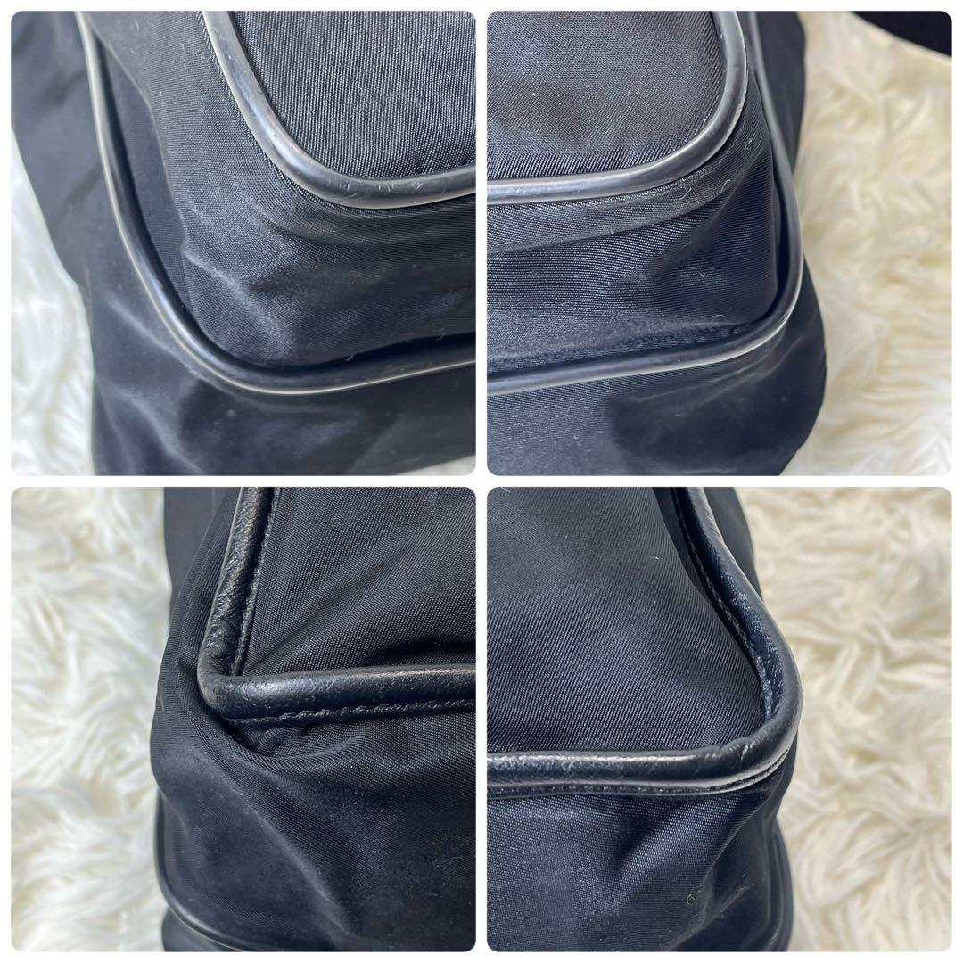 美品✨ PRADA ショルダーバッグ 三角ロゴ ナイロン レザー A4収納可