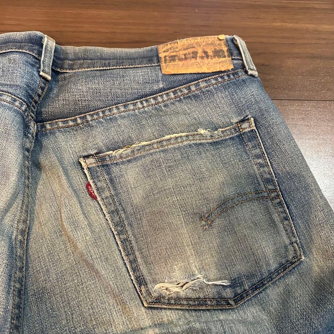 Levi's 501 W36 BIG E 縦落ち ダメージ加工古着ヴィンテージ