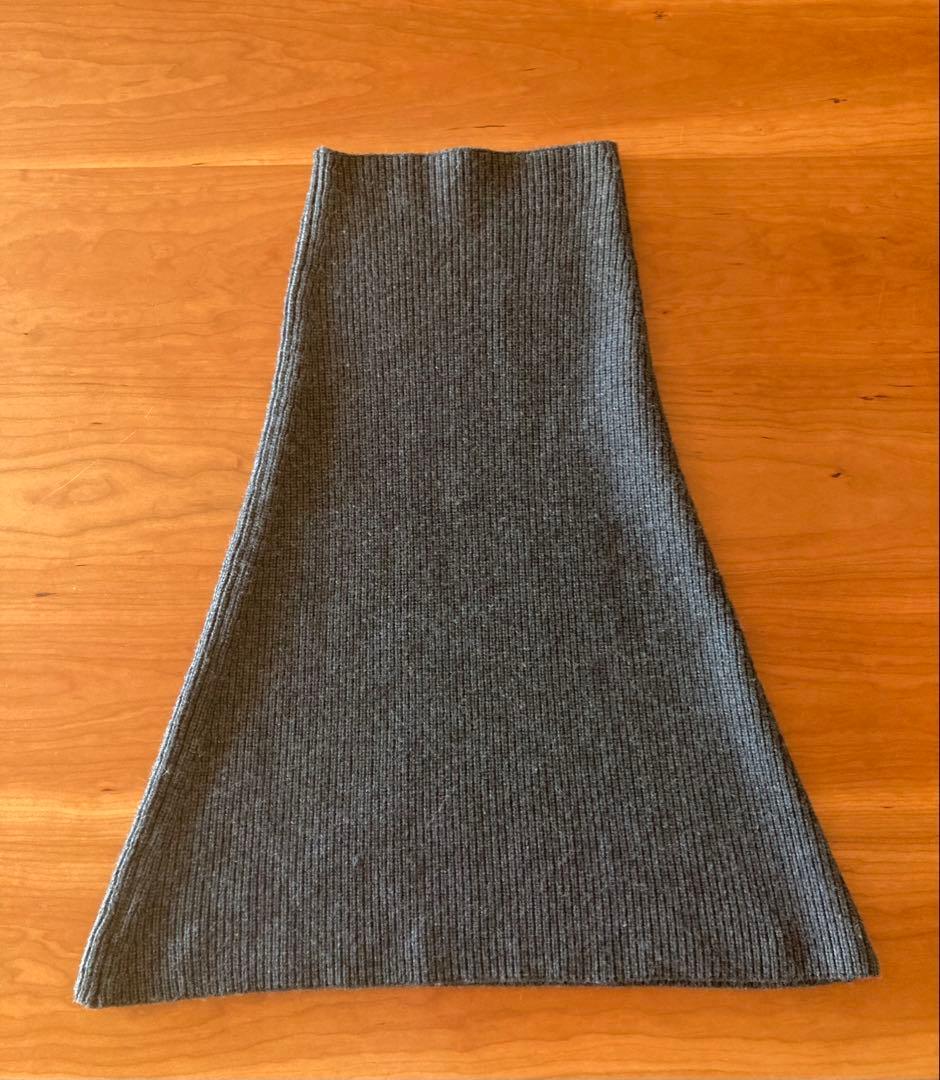 AP STUDIO リブニットケープ　グレー