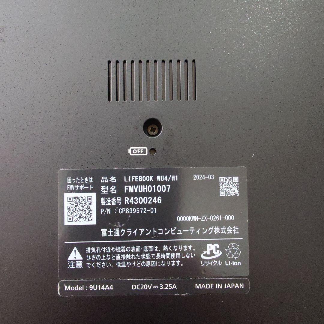 Windowsノート本体 LIFEBOOK WU4/H1