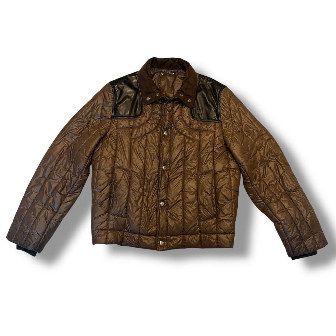 LOUIS VUITTON ルイヴィトン レザー ジャケット ロゴ LV