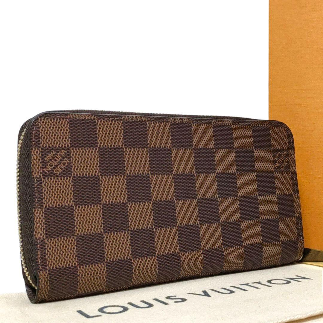未使用級＊ルイヴィトン ダミエ エベヌ ジッピーウォレット N41661 長財布