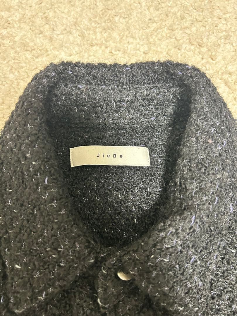 JieDa ツイードオーバーサイズシャツ ブラック M