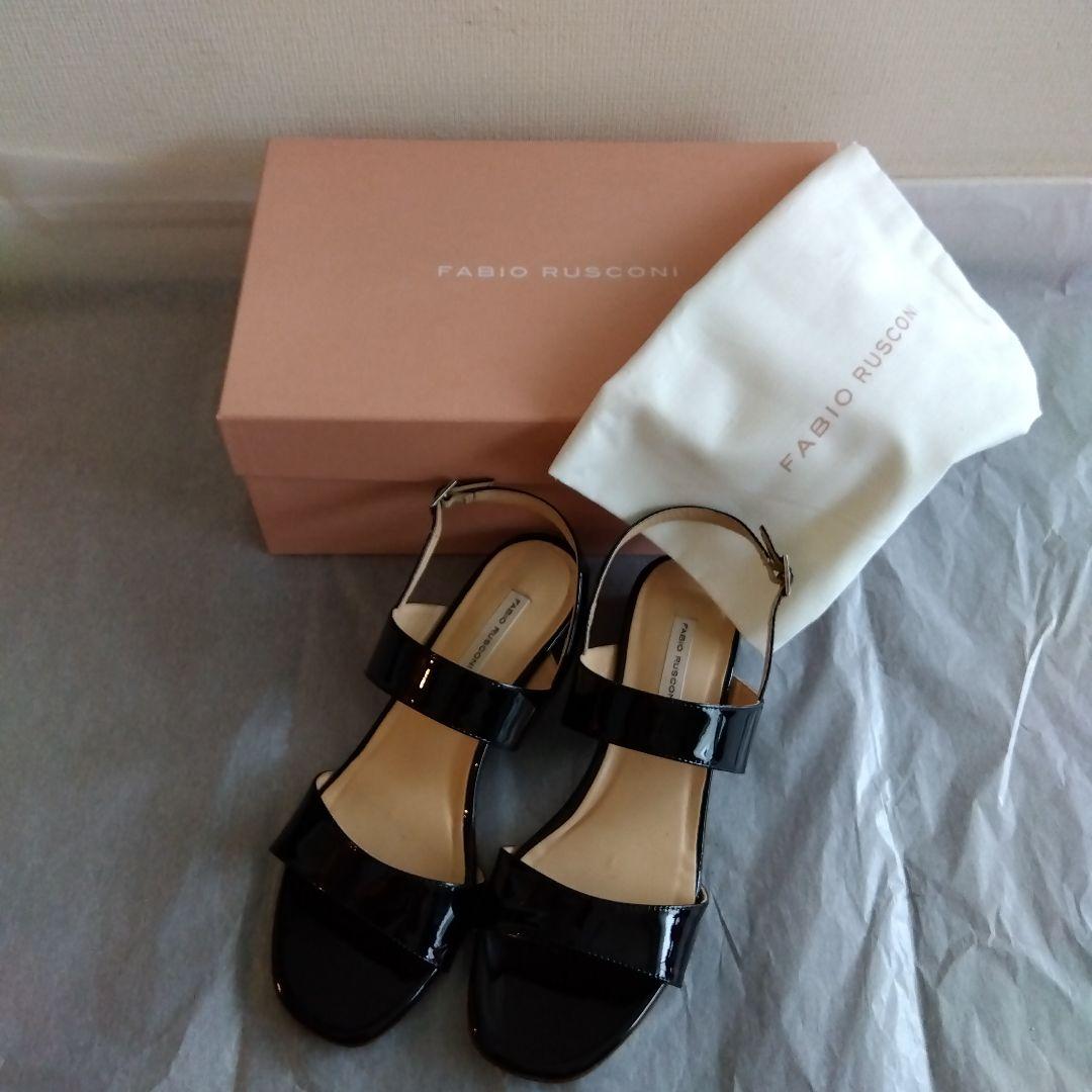 １度使用　ファビオルスコーニ 　サンダル　黒　37センチ