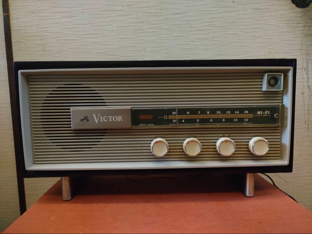 真空管ラジオ ビクター 6A-2601 可動品 昭和30年代 昭和レトロ