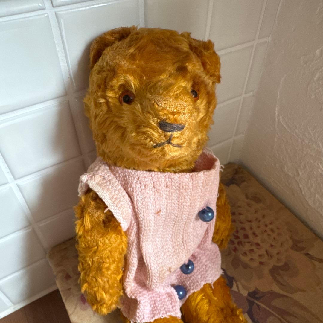 ドイツアンティークベア　ワンピース付き　テディベア　ドイツヴィンテージベア