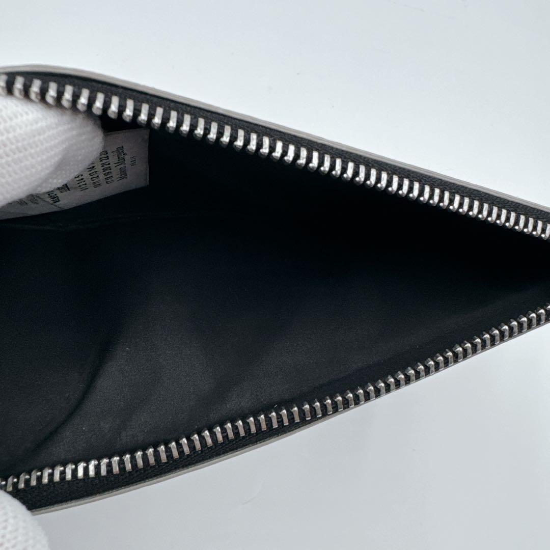 【希少・美品】Maison Margiela 長財布 黒 白 ペイント レザー