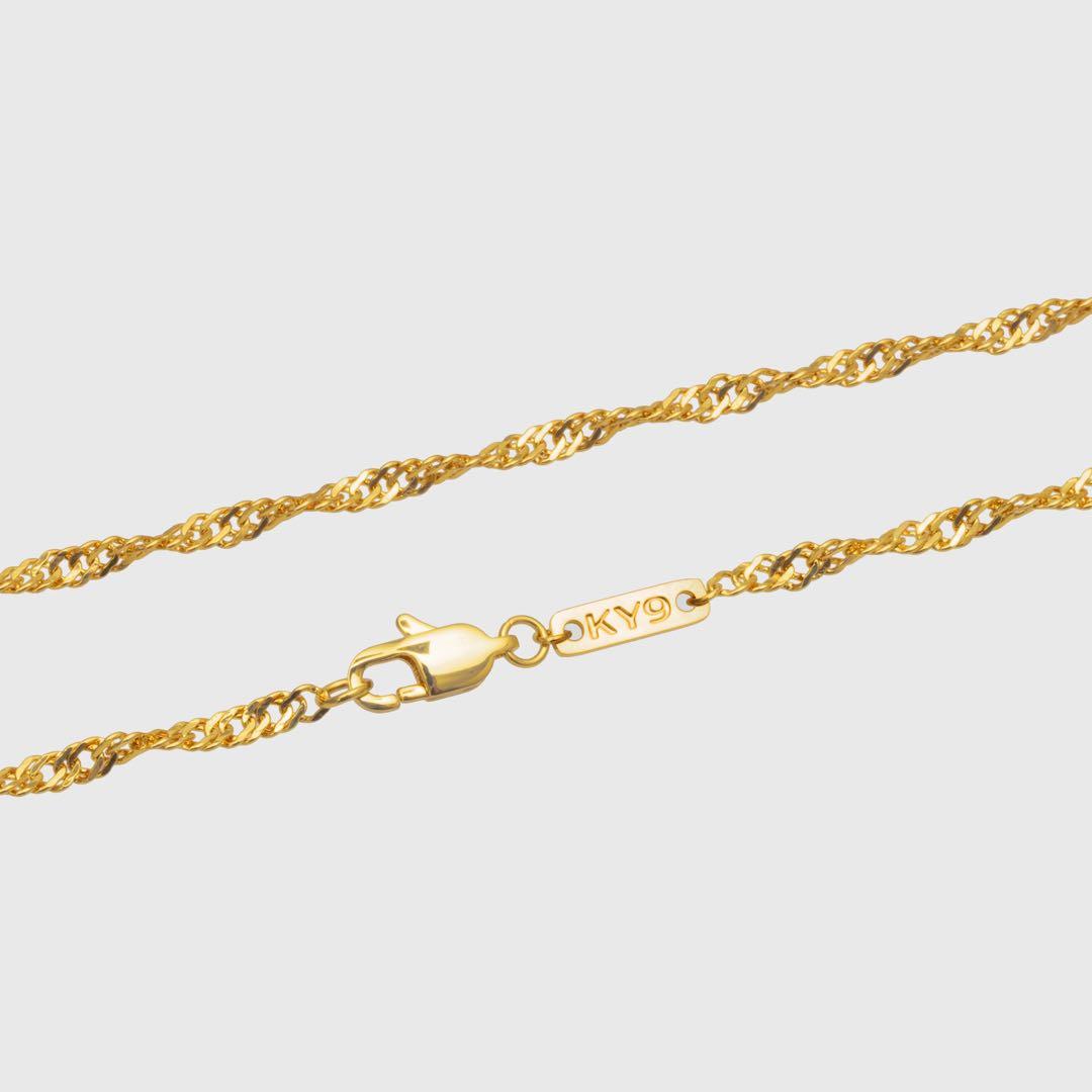 KY9JM Singapore 3mm (Gold) ネックレス 未使用