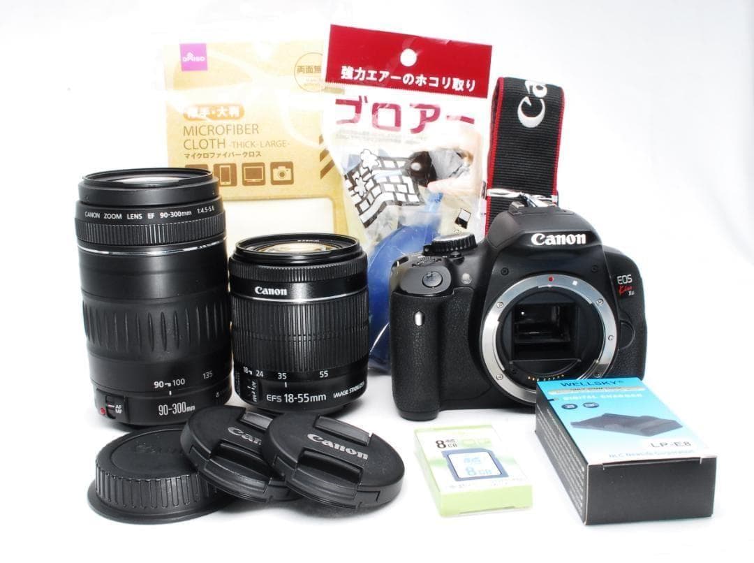 【新品級】Canon EOS Kiss X6i Wレンズ 一眼レフ スマホ転送