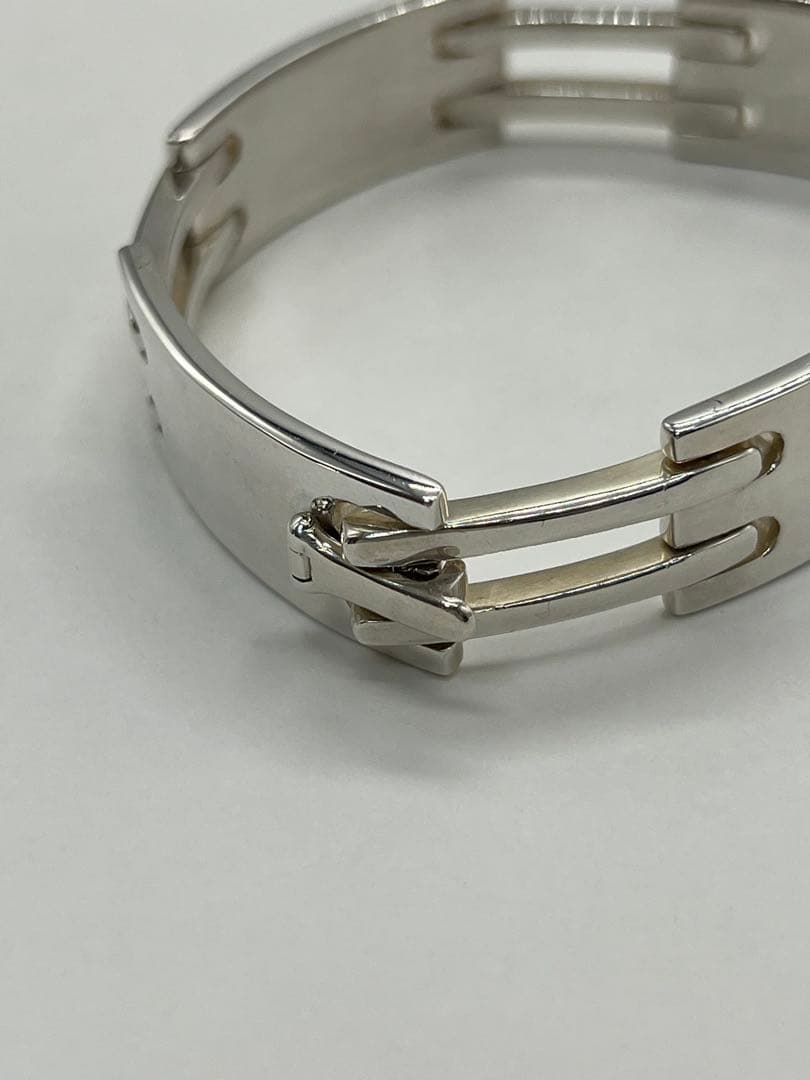 グッチ GUCCI ロゴ プレートリンク ゲート ブレスレット SV925