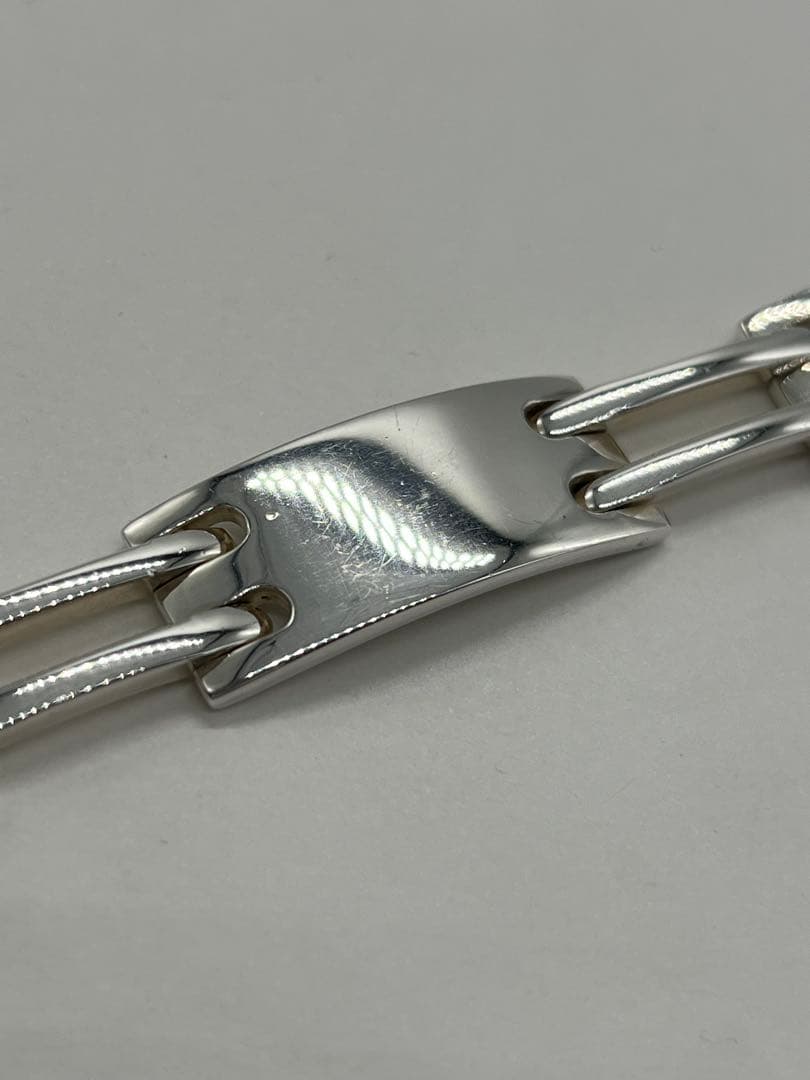 グッチ GUCCI ロゴ プレートリンク ゲート ブレスレット SV925