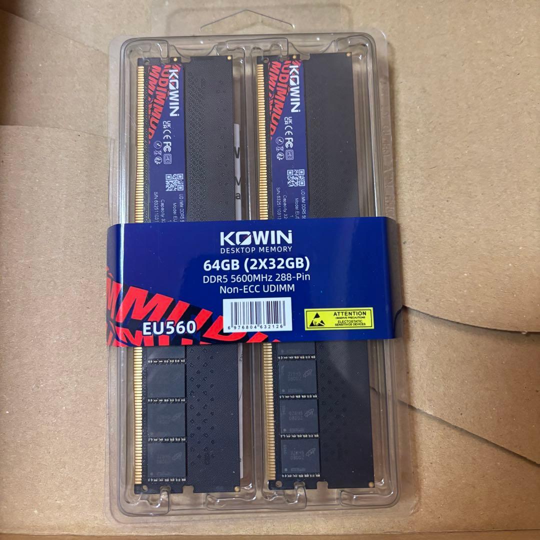 メモリー KOWIN DDR5 64GB(32GBx2) 5600mhz