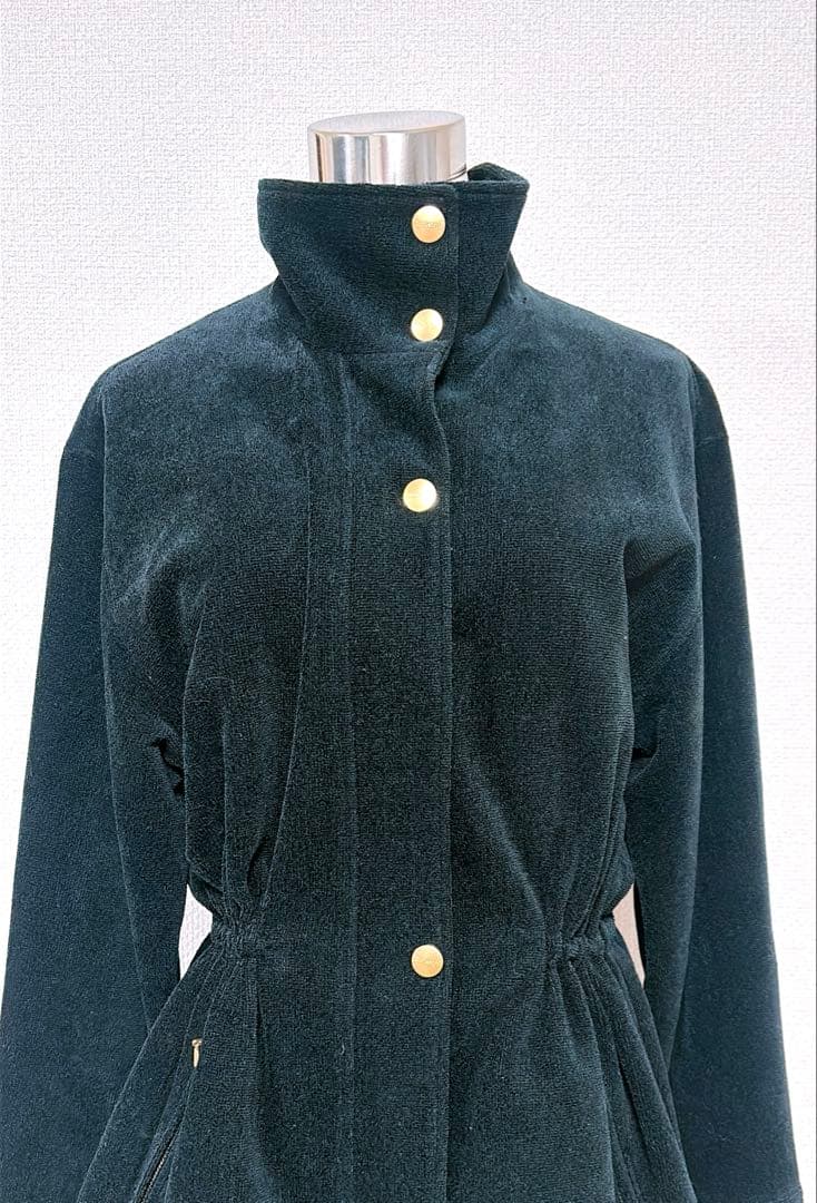 【Burberrys】モッズコート　ノバチェック　アウター　黒　レディースＭ相当