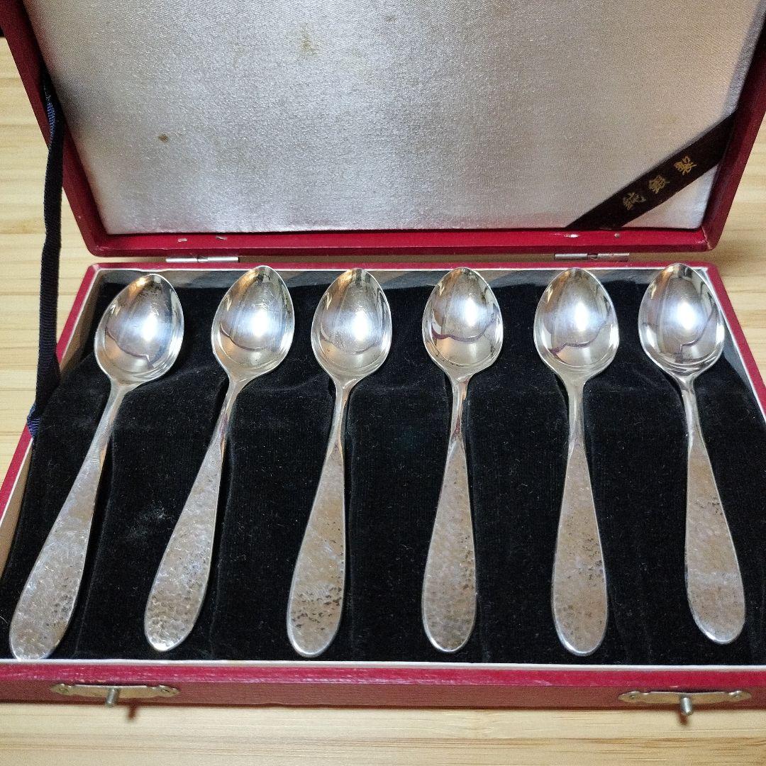 純銀　スプーン　6本セット　刻印あり