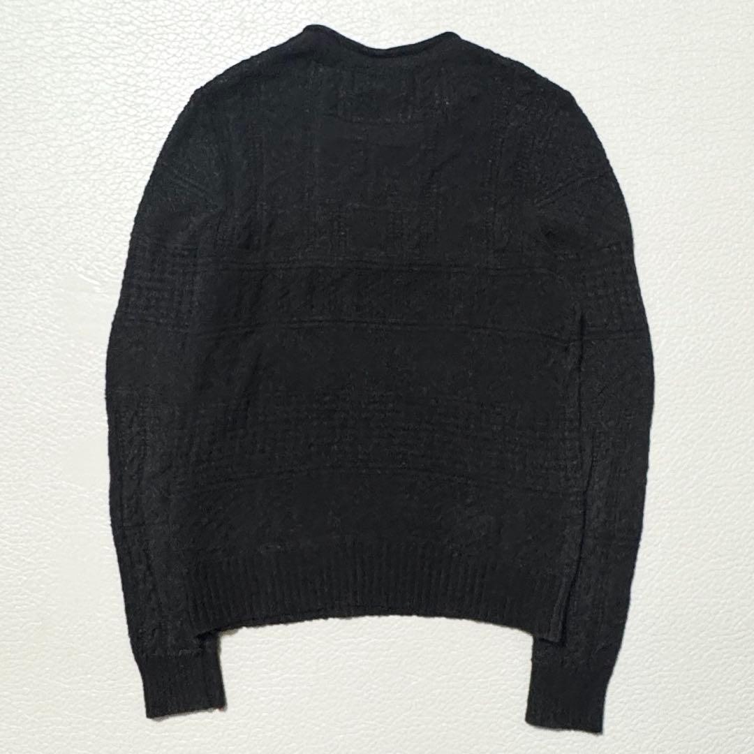 極美品 RRL ダブルアールエル インディゴ染 ケーブルニット セーター 黒