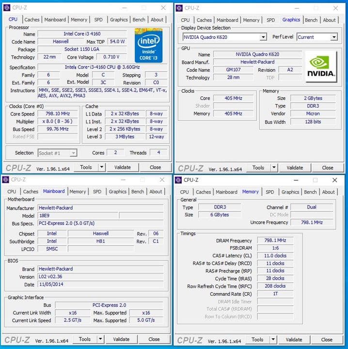 TVチューナー搭載/HP/Core i3-4160/SSD/QuadroK620
