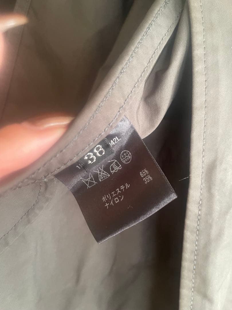 mojaTHE RERACS カーキ×黒 フード付き モッズコート 38