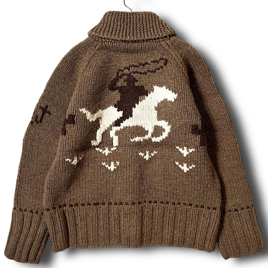 M 定価6.6万 TMT ティーエムティー カウチンニット カーディガン 茶