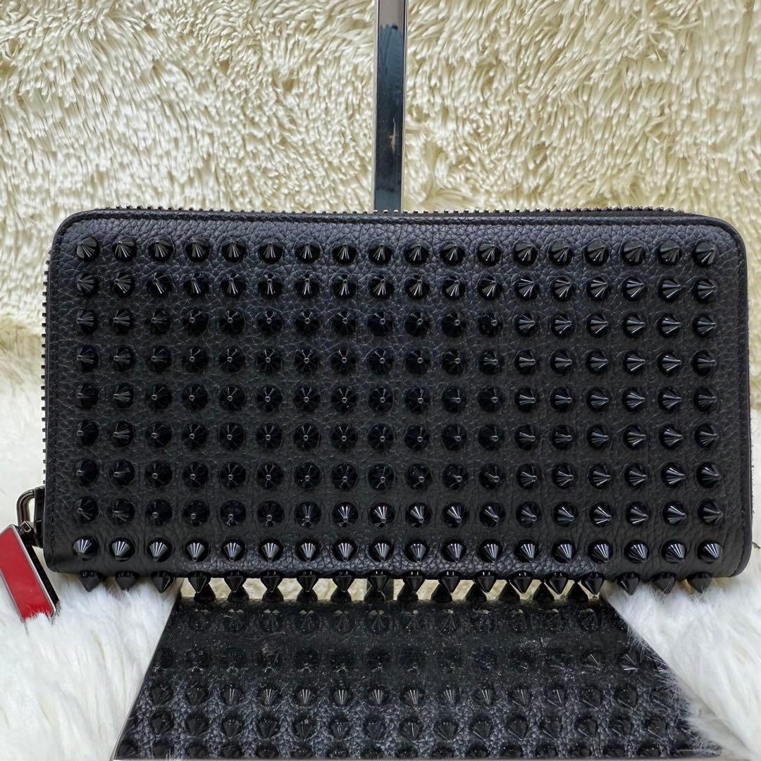 ✨極美品✨ ルブタン 長財布 パネトーネ ラウンドジップ　ブラック　レザー