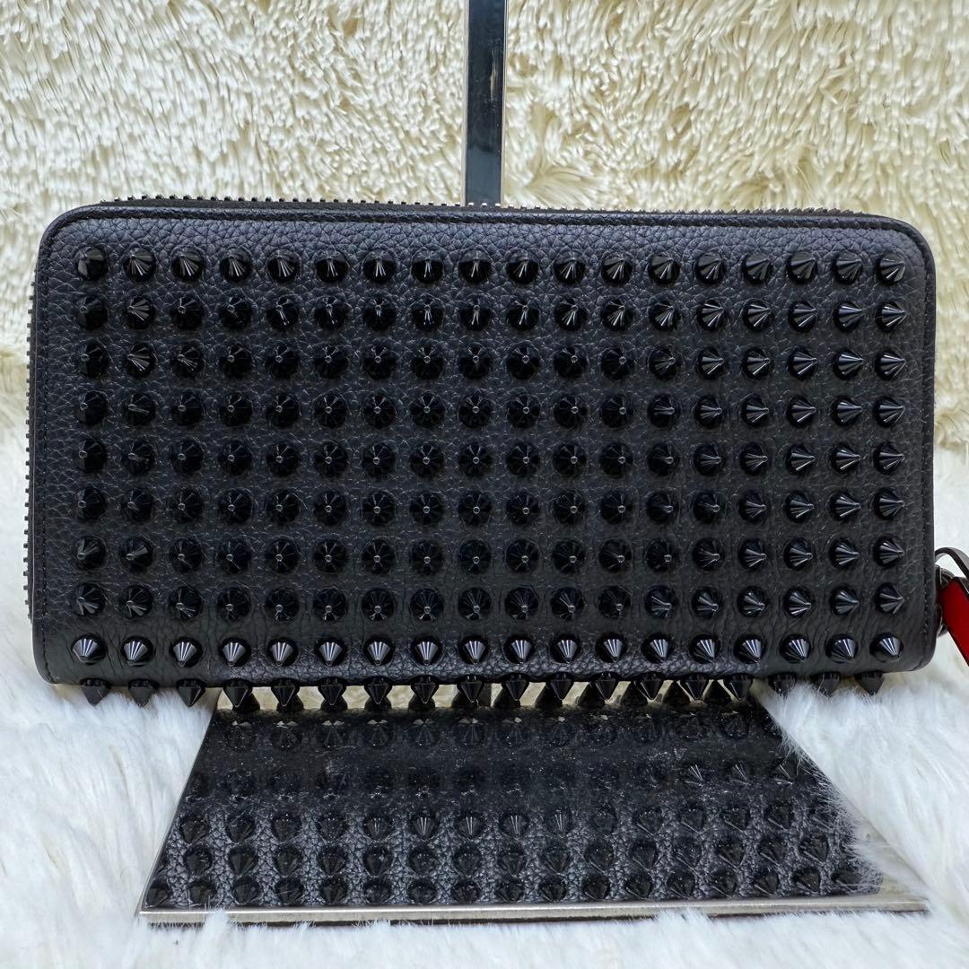✨極美品✨ ルブタン 長財布 パネトーネ ラウンドジップ　ブラック　レザー