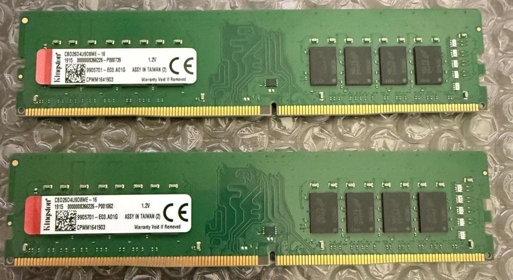 デスクトップ用DDR4-2666 16GB ×2 計32GB メモリ