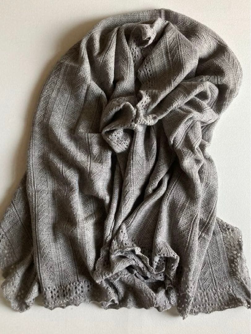 マーガレットハウエルHOUSEHOLD GOOD グレー ストール