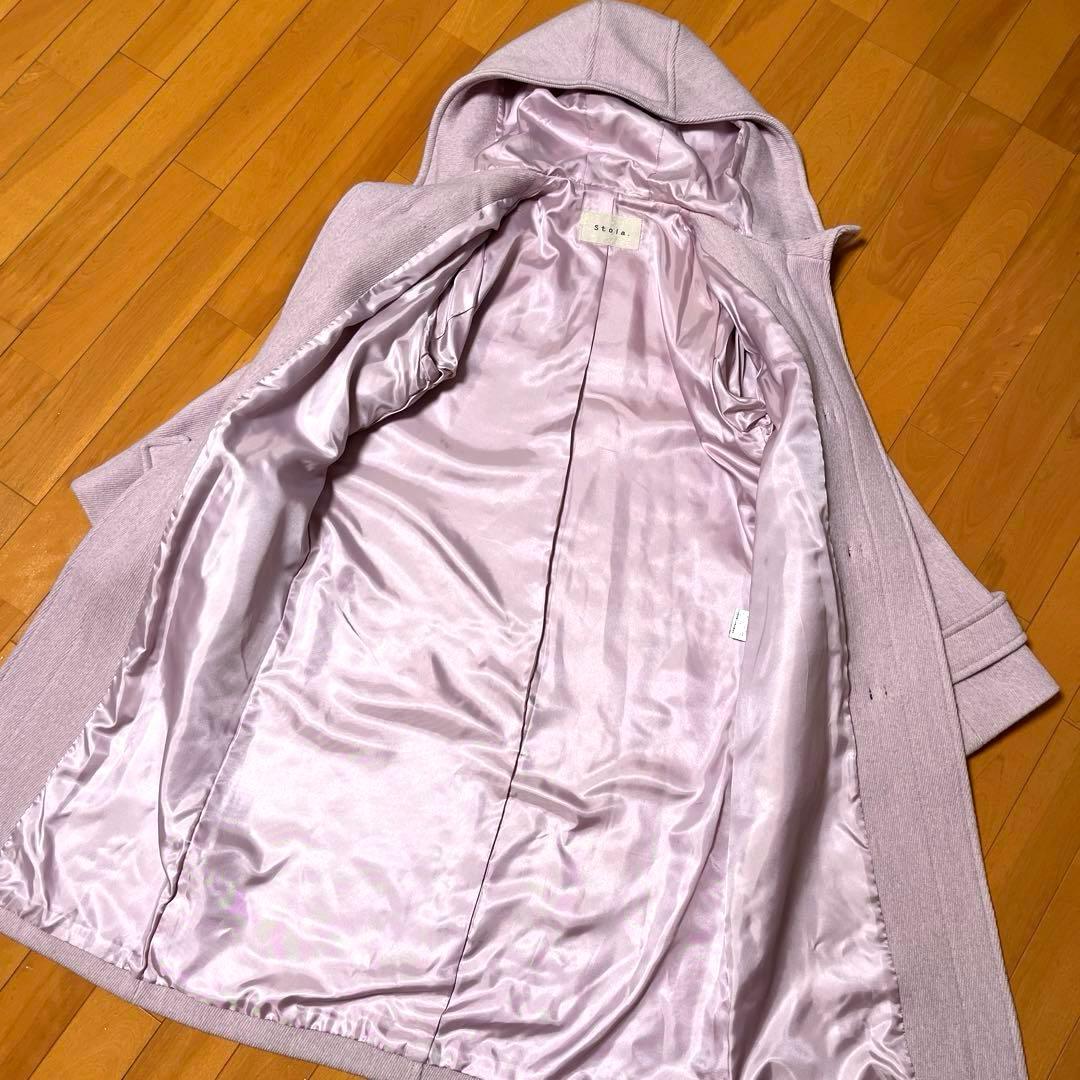 ♡美品♡ Stola.ストラ ダッフルコート　フード付き ピンク系 36