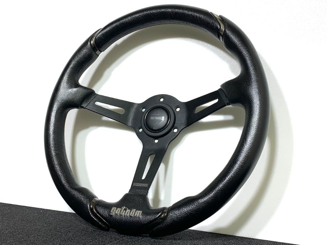 モモ ゴッサム ステアリング 35Φ ホーンボタン付 12年製 美品 ディープ