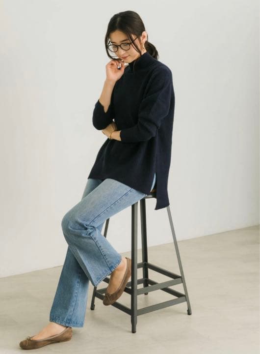 アーバンリサーチ★ YAKヤク100ハイネックチュニックニット