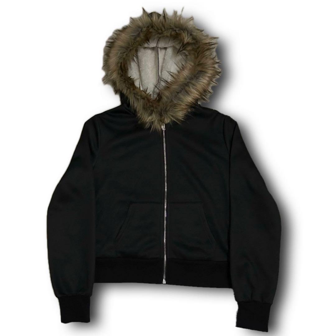 トップス 00s Fur Angel Heart Graphic Zip Hoodie