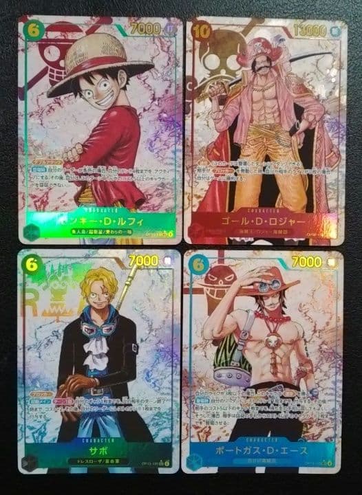 ルフィ ロジャー エース サボ シークレット パラレル ４枚 ワンピースカード