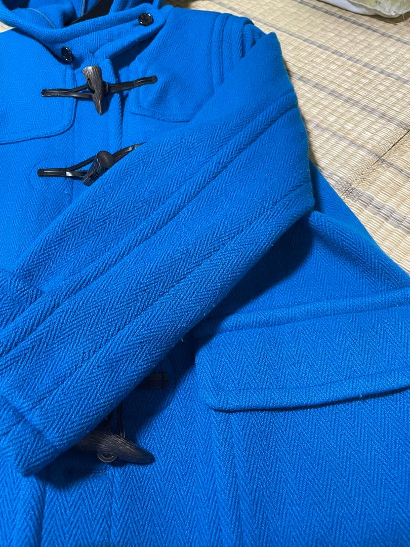 INED ダッフルコート ブル　美品　15号　ヘンリーボーン　クリーニング済み