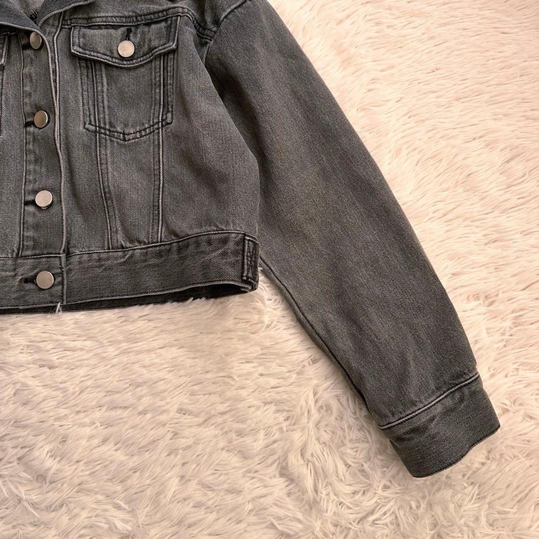 美品 グレースコンチネンタル ダイアグラム エコファーコンビ デニムジャケット