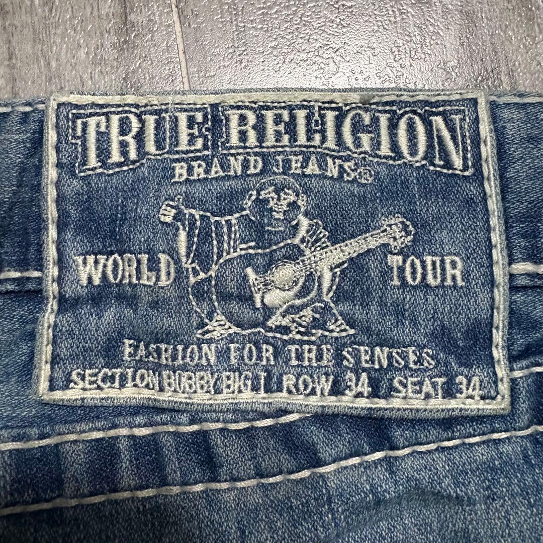 TRUE RELIGION bobby big t 白ステッチ　刺繍　USA