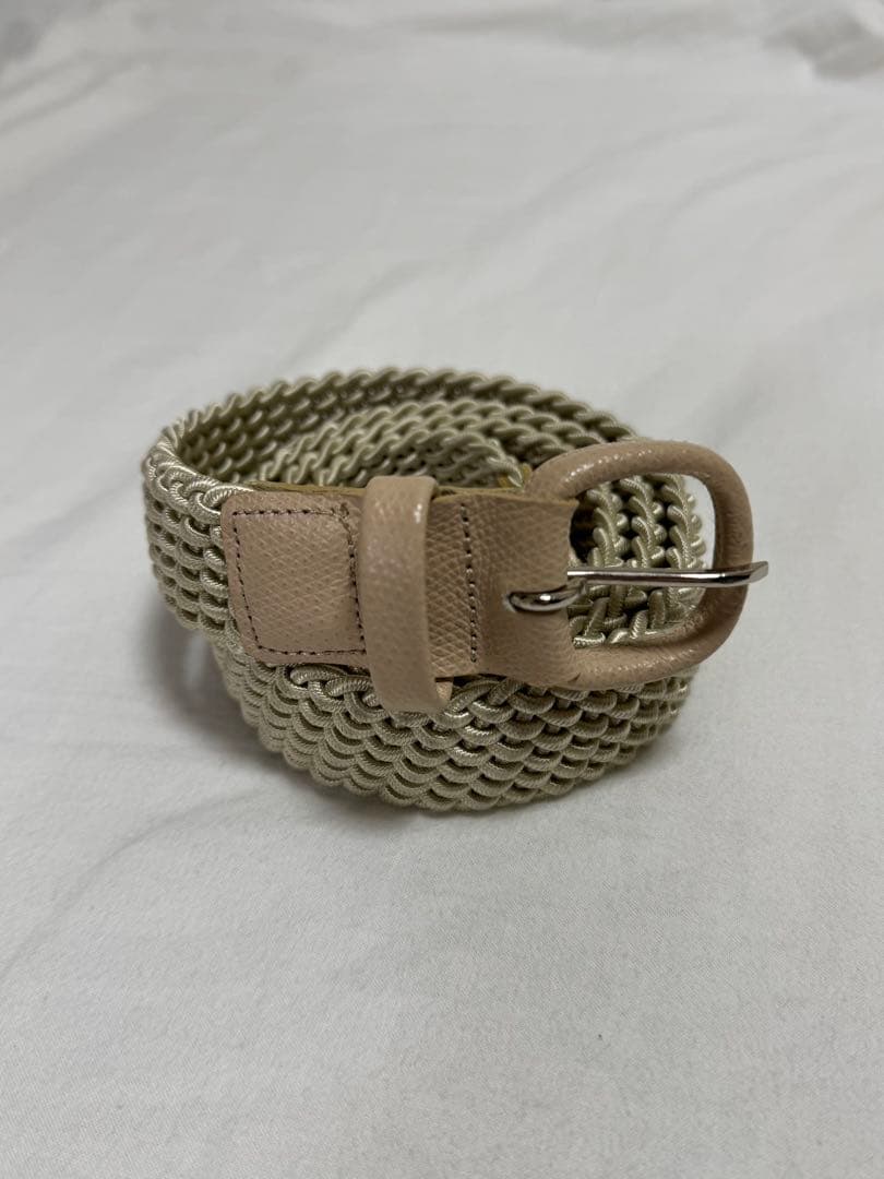 Q retailor メッシュベルト オフホワイト サイズ2