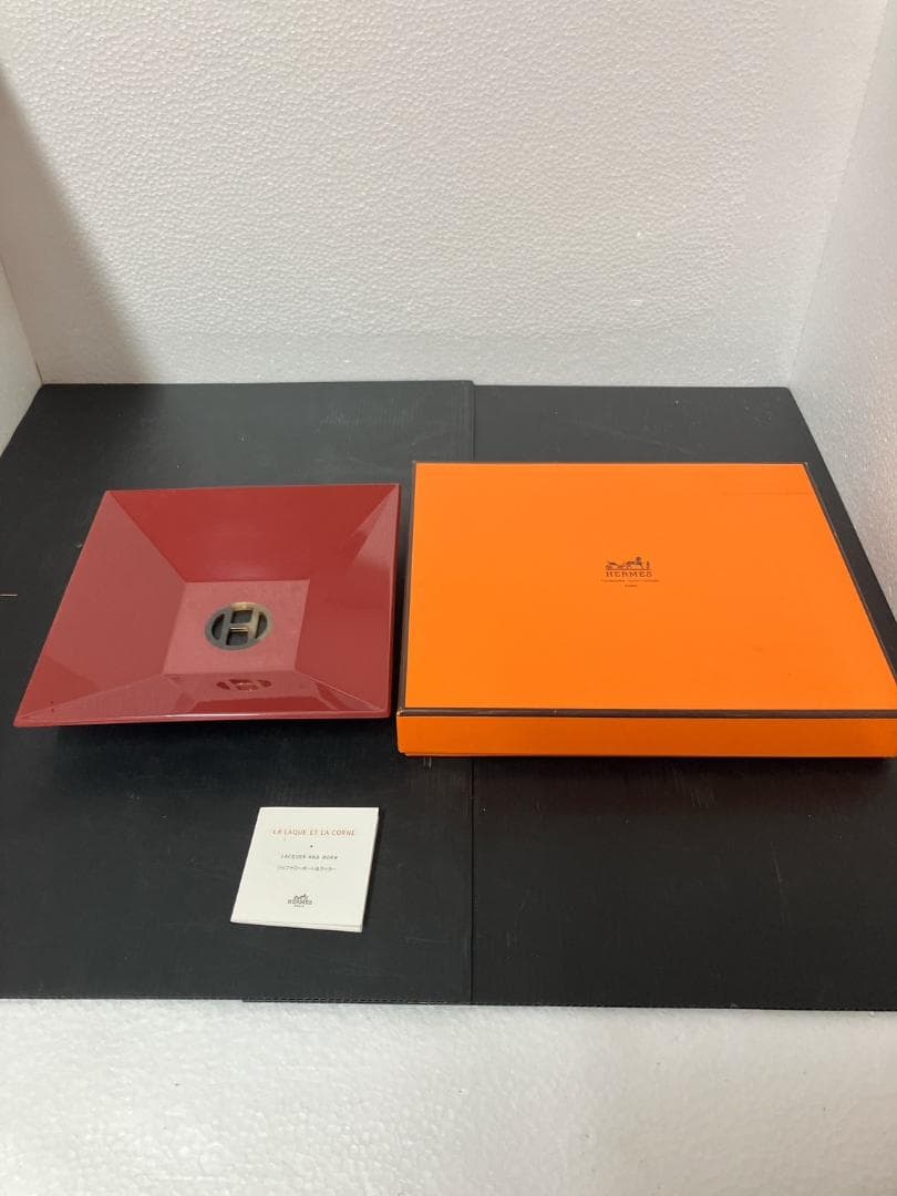 エルメス トレイ トレー Hマーク ラッカー バッファローホーン 小物入れ