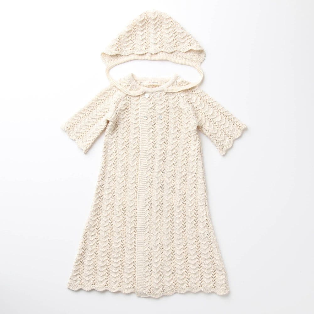 コフク cofuku ベビードレス 帽子 靴下付き