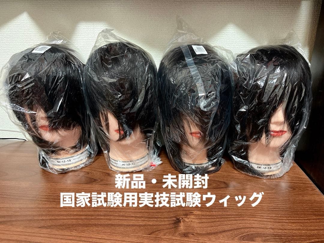 【新品・未開封】国家試験用ウィッグ 24-12-13 美容師実技試験用 4個