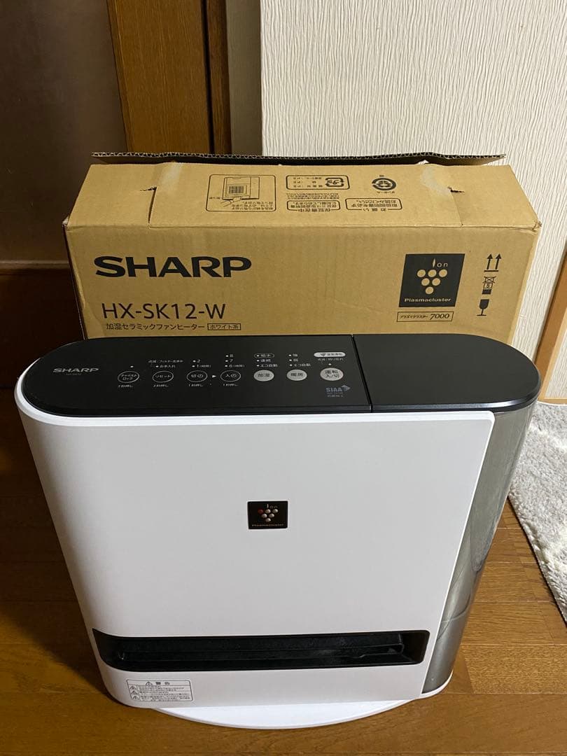 2024年製　シャープ 加湿セラミックファンヒーター HX-SK12-W