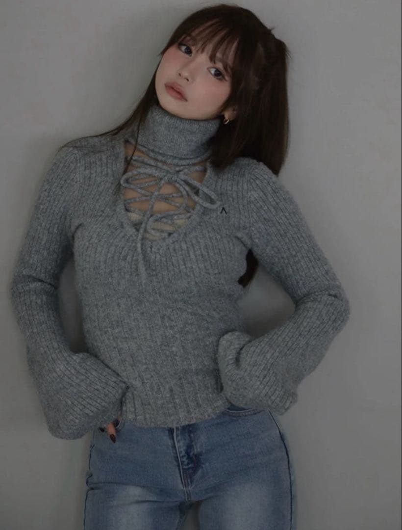 トップス andmary Lulu set tops gray