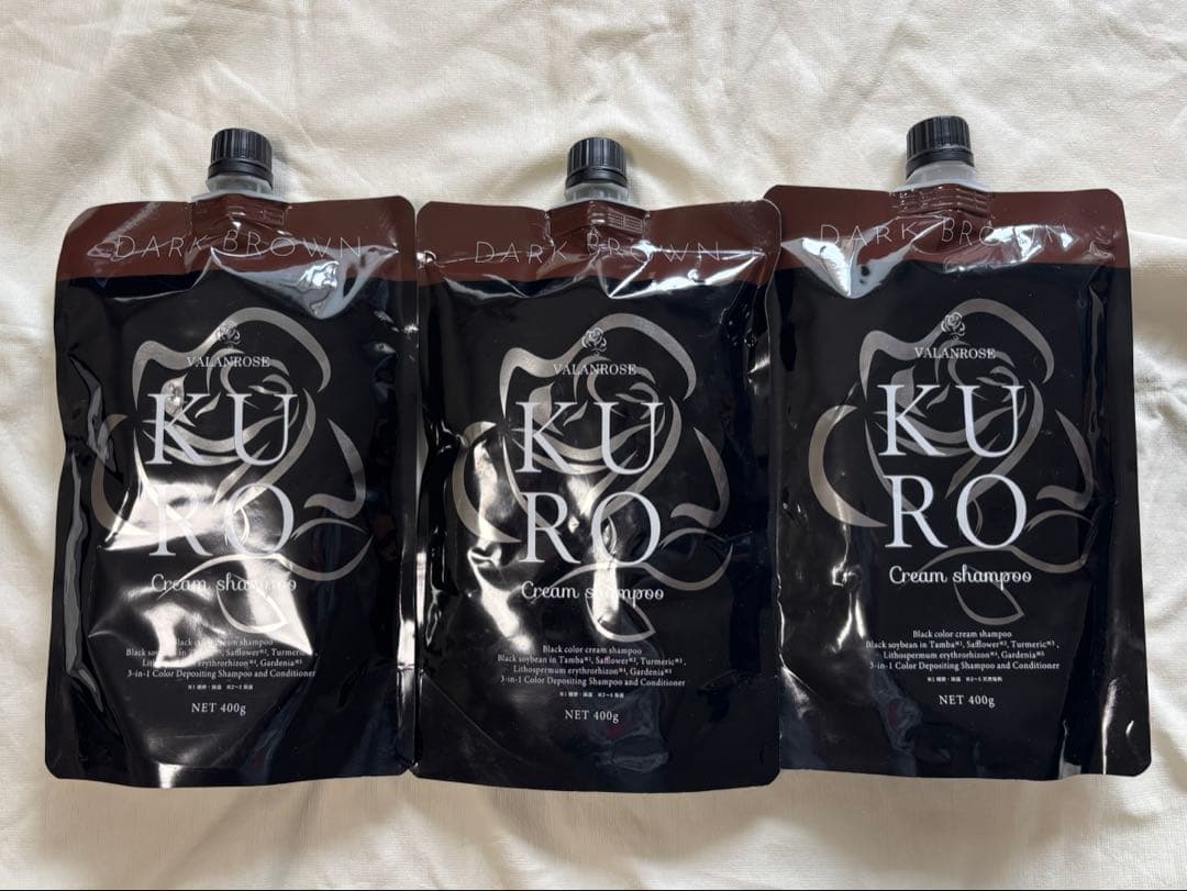 バランローズ　クロクリームシャンプーダークブラウン 3個セット