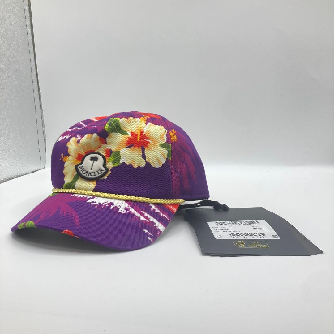 【新品タグ付】MONCLER × Palm Angelsキャップ 帽子 紫