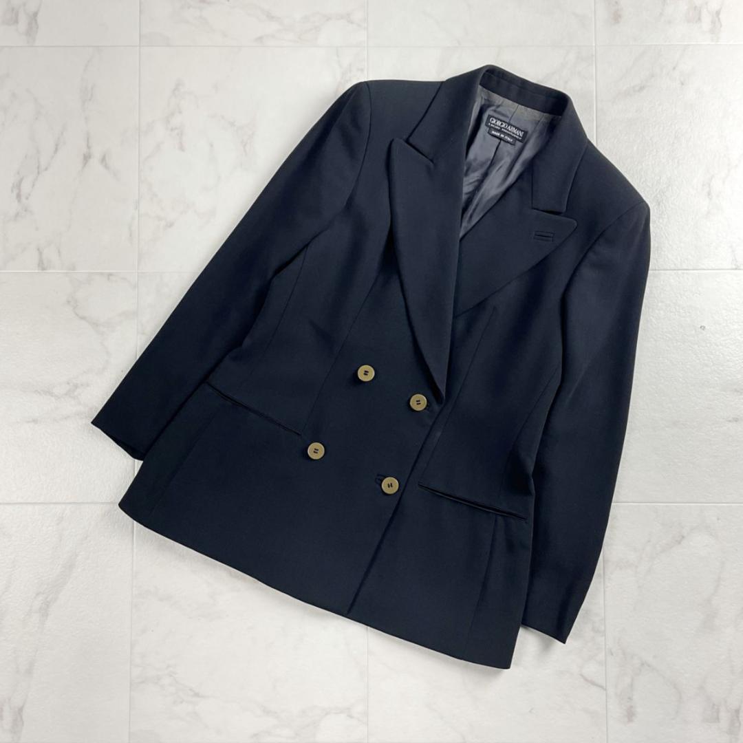 美品 GIORGIO ARMANI セットアップスーツ 黒 サイズ38*XC13