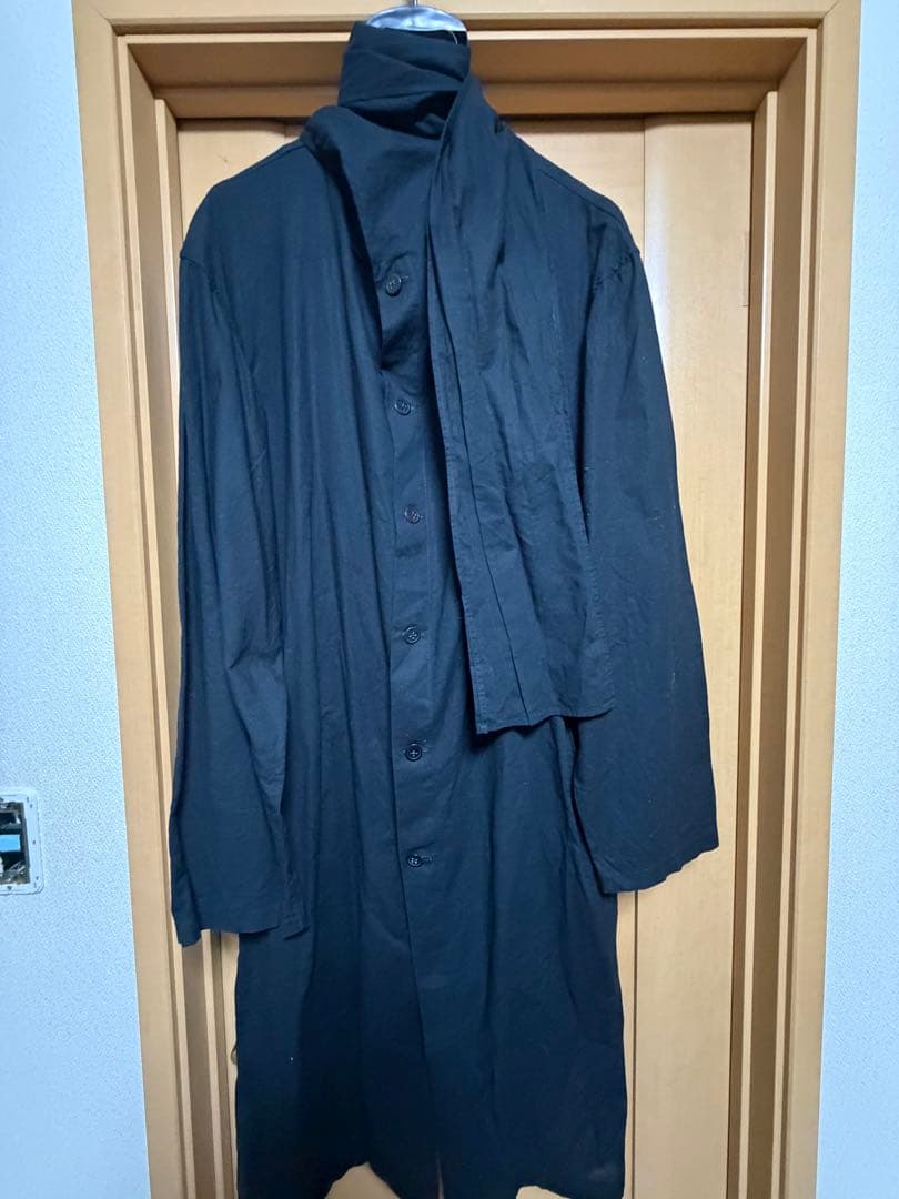 Yohji Yamamoto POUR HOMME ストール付きロングシャツ