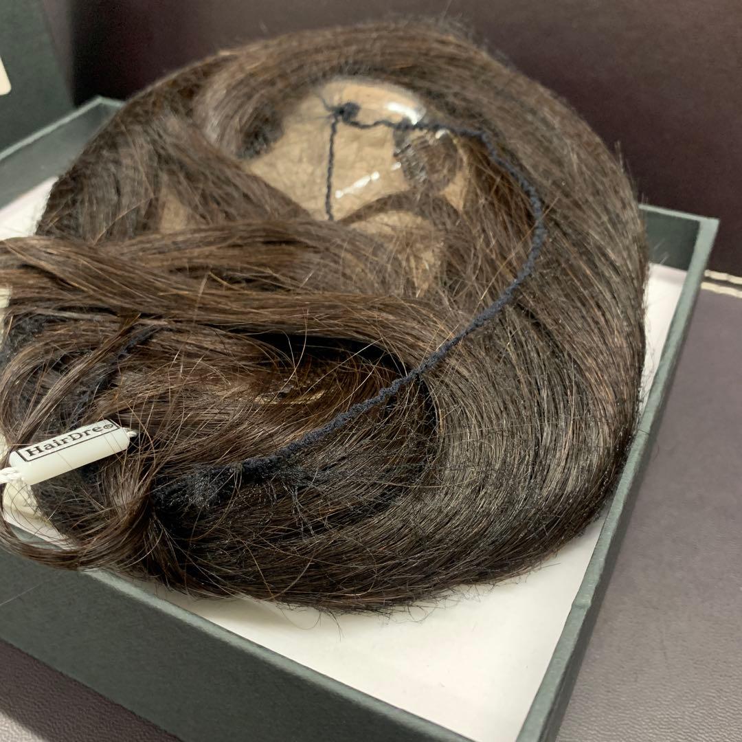 HairDre ヘアドレ L② 人毛100%ウィッグ ダークブラウン黒茶